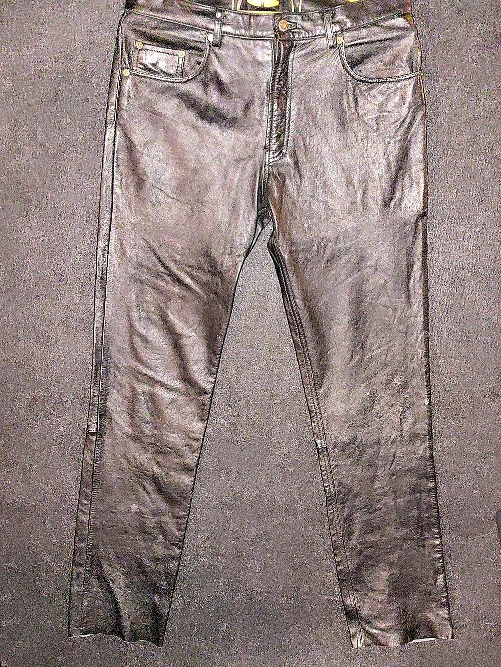Leather World By Lucky Star Leather Pants Black Waist 34